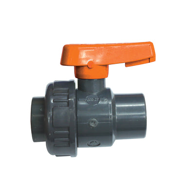 Ball Valve, Single Union, BSPP, Plastic, with Orange Handle by Lalizas