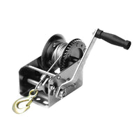 Trailer Winch, manual, single & double gear, carbon steel, with 10m winch cable & hook by Lalizas