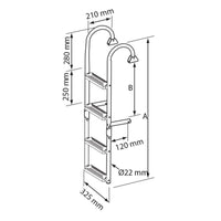 Foldable Ladders, 180⁰, Inox 316 by Lalizas