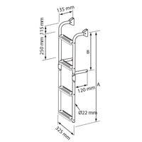 Foldable Ladders, 90⁰, Inox 316 by Lalizas
