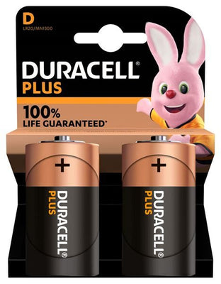 Duracell D Cell 1.5v 2 Pack
