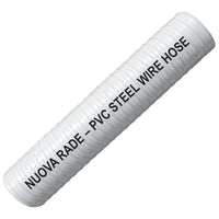 Liquid Discharge-Water Delivery Hose PVC, White, Steel Wire Reinforced by Lalizas