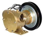 1½" bronze pump, 200-size, foot-mounted with BSP threaded ports 24 volt d.c. electric clutch with 1B pulley - Jabsco 50200-2311