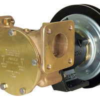 1½" bronze pump, 200-size, foot-mounted with flanged ports 24 volt d.c. electric clutch with 1B pulley - Jabsco 50220-0311