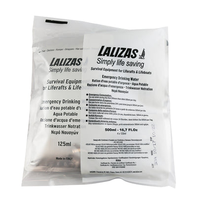 LALIZAS Emergency liferaft drinking water 4x125ml by Lalizas