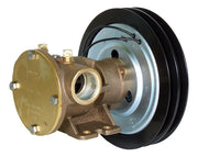 1" bronze pump, 80-size, foot mounted with BSP threaded ports 12 volt d.c. electric clutch with 2A pulley - Jabsco 50580-2001