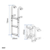 Folding Ladder, Stainless Steel 316 by Lalizas