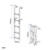 Folding Ladder, Stainless Steel 316 by Lalizas