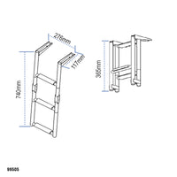 Platform ladder, Stainless Steel 316 by Lalizas