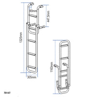 Folding Ladder, Stainless Steel 316 by Lalizas