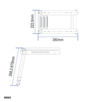 Platform ladder, telescopic, Stainless Steel 316 by Lalizas