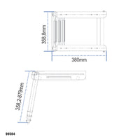Platform ladder, telescopic, Stainless Steel 316 by Lalizas