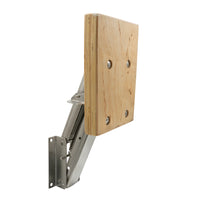 Outboard stainless steel, adjustable bracket with wooden table for engines up to 7 HP. by Lalizas