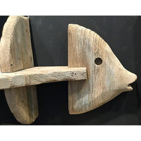 Wooden Fish Skeleton Shelf, 26in.