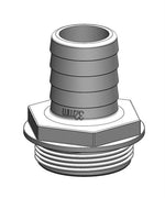 TruDesign Aquavalve Hose Tail 38mm 1½” BSP  White