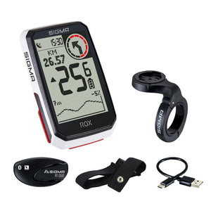 Sigma ROX 4.0 GPS Cycle Computer HR Set - White