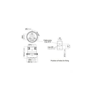 Aqua Signal Series 34 LED-12/24V Tricolour