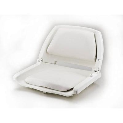 Trem White Folding Fishermans Seat with Cushion