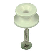 AG Plastic Button Kit White with Stainless Steel Screws x 4 Sets/Kit