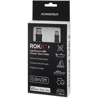 Scanstrut Rokk Charge/Sync Cable USB to Apple Lightning (0.6 Metres)