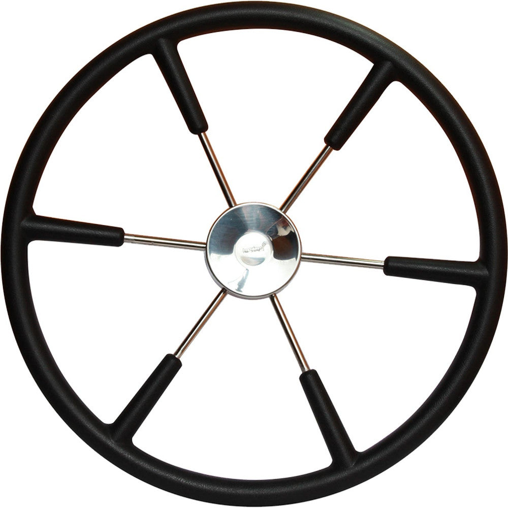 Vetus KS55Z Black Padded Marine Steering Wheel (550mm)  611250 - ChasNewensMarine