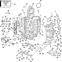 Evinrude Johnson OMC Engine Part POWERHEAD GASKET SET V4 FFI 0787129 787129