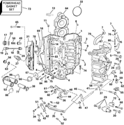 Evinrude Johnson OMC Engine Part POWERHEAD GASKET SET V4 FFI 0787129 787129