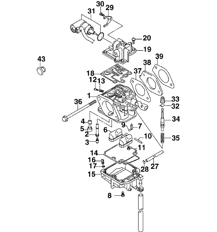 Evinrude Johnson OMC Engine Part CARBURETTOR GASKET 05037479 