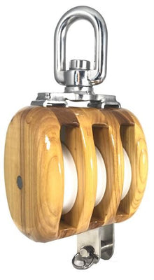 Tall Ship Triple Ash Block with Swivel & Becket