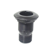 Thru-Hull with Flush Flange and Hose Barb, Black by Lalizas