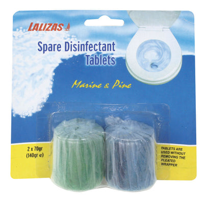 Spare Disinfectant Tablets for 'DSRU' Marine, & Pine (2 Tablets) by Lalizas