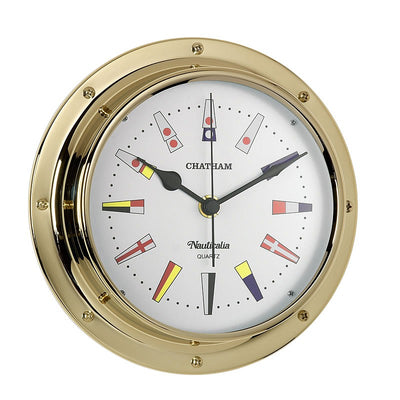 Brass 'Chatham' Code Flag Clock