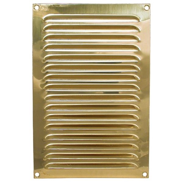 AG Hooded Louvre Vent Brass 6" x 9"