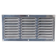 AG Hooded Louvre Vent Polished 430 Stainless Steel 12" x 6"