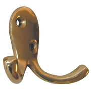 AG Hook Double Robe Brass - ChasNewensMarine