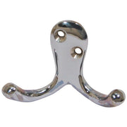 AG Hook Double Robe Chrome Plated Brass - ChasNewensMarine
