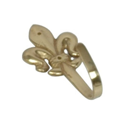 AG Hook Curtain Fleur De Lys Chromed Brass - ChasNewensMarine