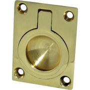 AG Polished Brass Flush Ring 2" x 1-1/2"