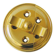 AG Button On Plate 2" Diameter Polished Brass