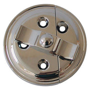 AG Button On Plate 2" Diameter Chromed Brass