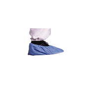 Blue elasticated plastic shoe covers 10 pk