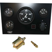 Instrument Panel With Faria Euro Black Gauges (24V / Standard Earth)  708063 - ChasNewensMarine