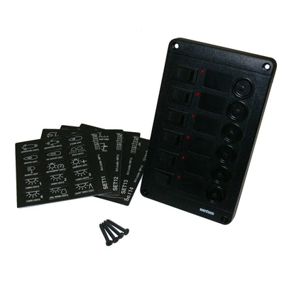 Vetus P6CB12 Vertical Switch Panel 6 Way (12V / Circuit Breaker)  711224
