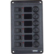 Vetus P6CB24 Vertical Switch Panel 6 Way (24V / Circuit Breaker)  711228