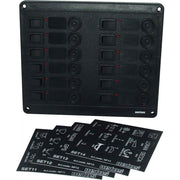 Vetus P12CB24 Horizontal Switch Panel 12 Way (24V / Circuit Breaker)  711258