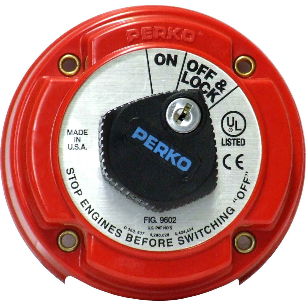 Perko Standard Battery Isolator 250A with Key (12V, 24V, 32V)  714679 - ChasNewensMarine