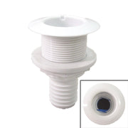 Thru-Hulls with Flush Flange and Hose Barb, White by Lalizas