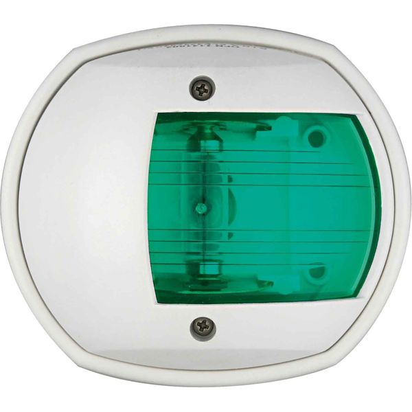 Compact Starboard Green Navigation Light (White Case / 12V / 10W)  721821