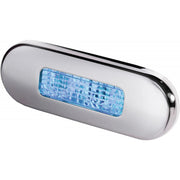 Hella Oblong LED Courtesy Light with Stainless Steel Rim (Blue)  724927