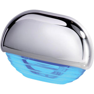 Hella Easy Fit LED Step Light with Chrome Case (Blue)  724943 - ChasNewensMarine